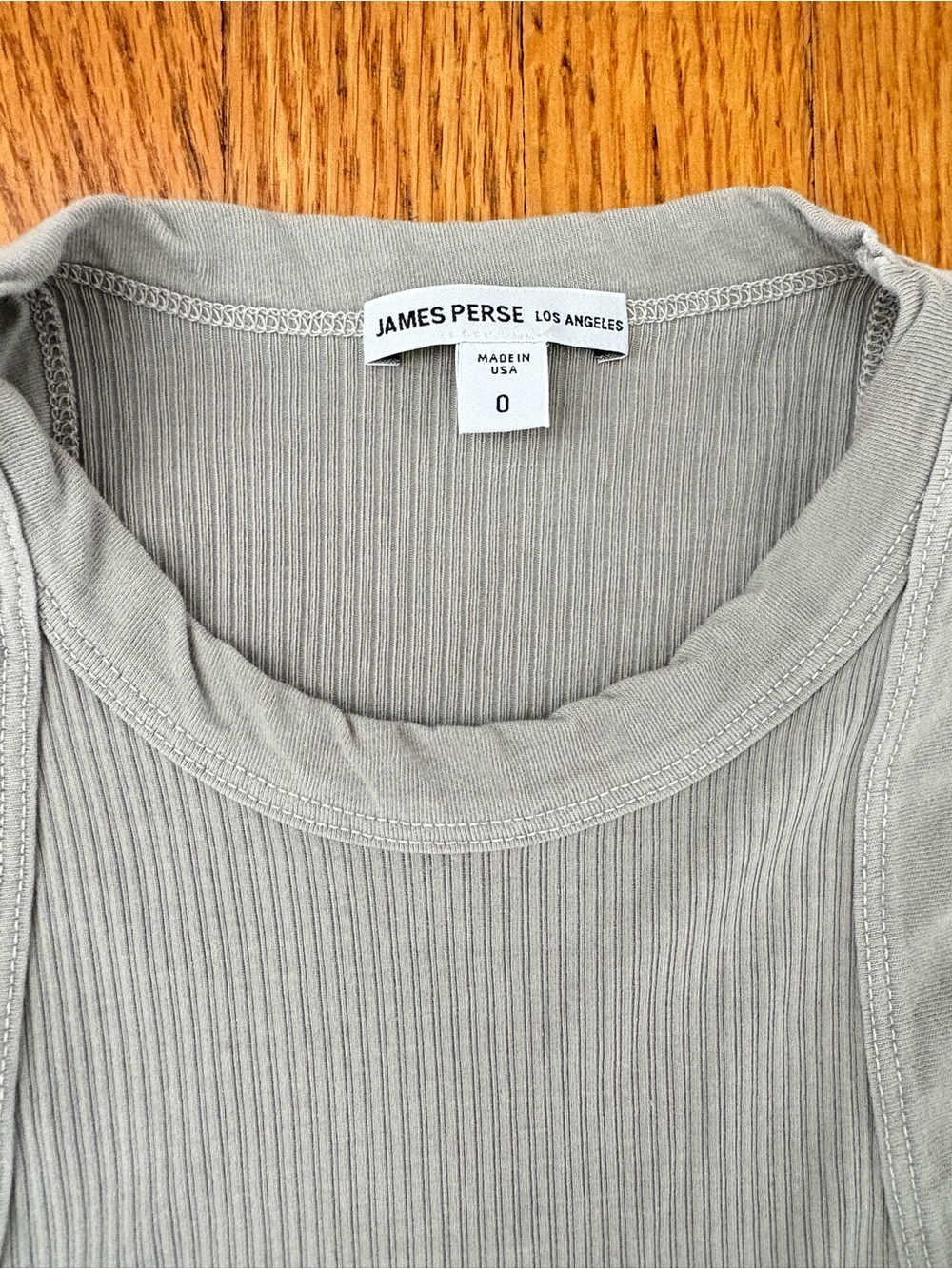 NWOT! James Perse Ribbed Supima Tank Top in Foam, Women’s 0 - Picture 5 of 6